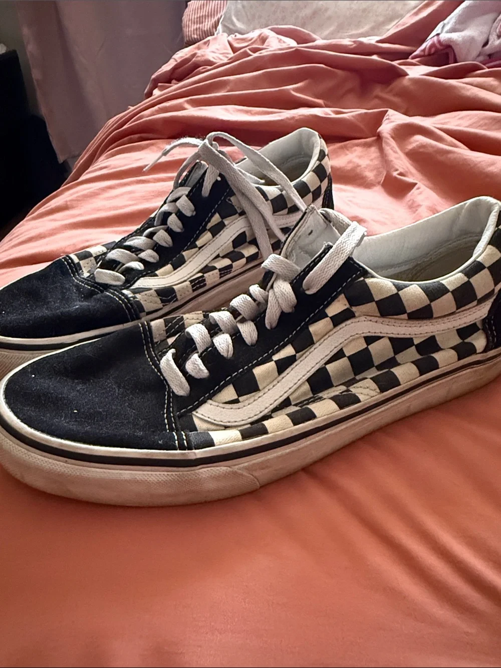 Vans Checkerboard Old Skool Sneakers - Black & White